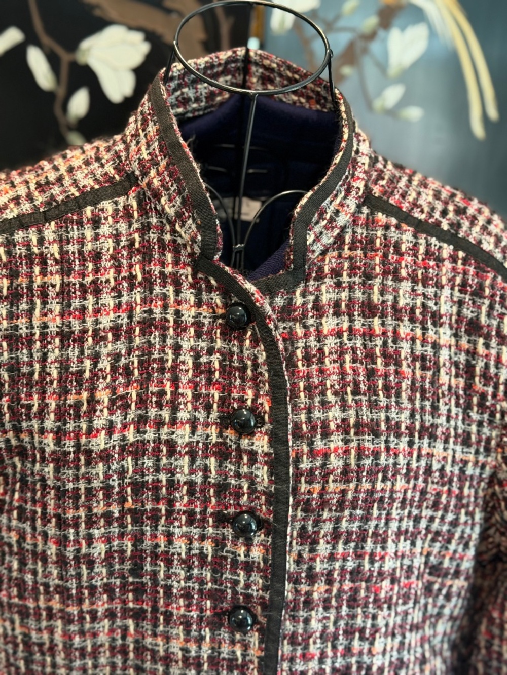 VTG Carole Little Woman Silk Tweed Jacket Blazer Plus 1X